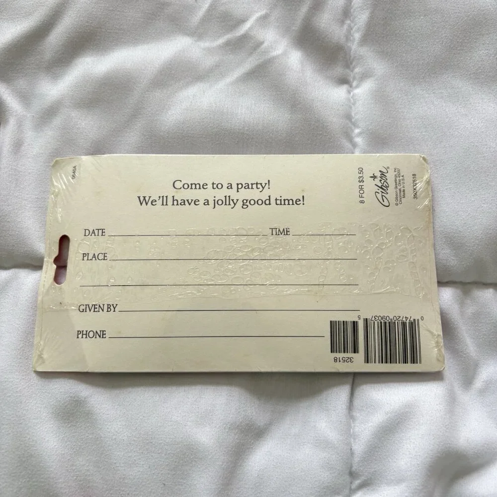 NEW Christmas Holiday Invitations Envelopes Vintage‎ 80s 90s (24) Junk Journal